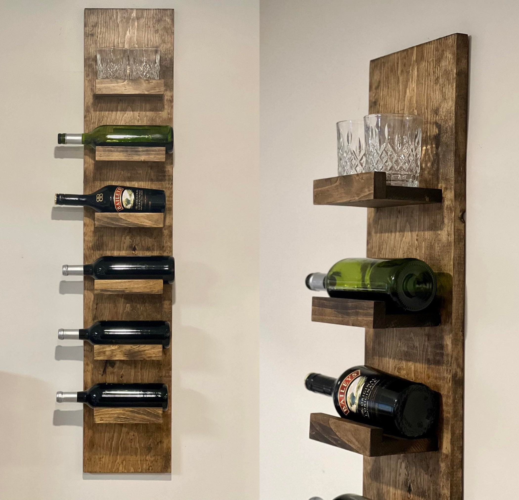 Rustic wine wall rack sale