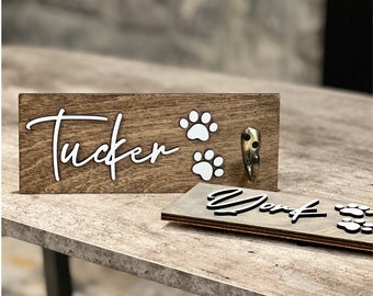 Personalized Dog Leash Holder | Custom Dog Leash Holder | Wood Dog Leash Holder | Laser Cut Leash Holder | Dog Name Leash Holder