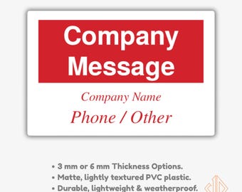 Custom PVC Logo Sign, Business Branding (indoor & Outdoor Use) - Etsy