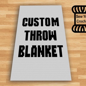 Crochet Custom Name Throw C2C Blanket Pattern PDFs Corner to Corner Digital Download