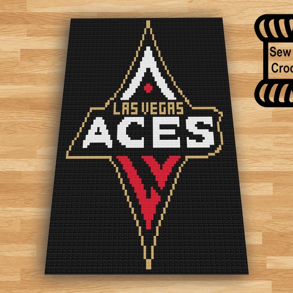 Las Vegas Aces C2C Crochet Pattern - Pattern Only