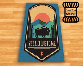 Yellowstone National Park C2C Digital Download Crochet Pattern