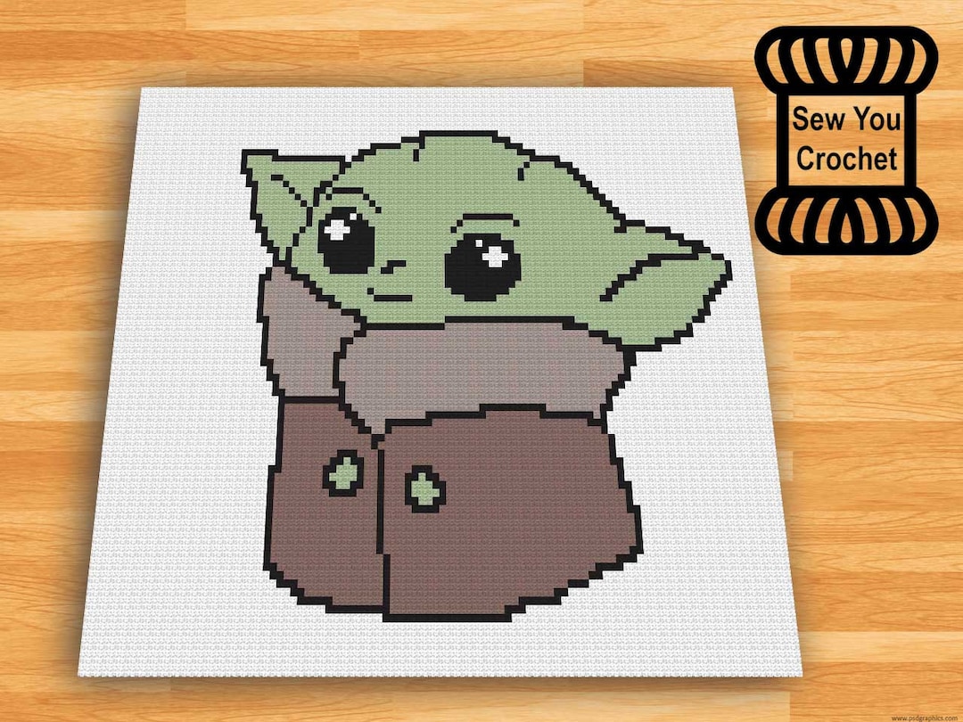 Crochet Baby Yoda Grogu C2C Blanket Pattern Pdfs Corner to Corner ...