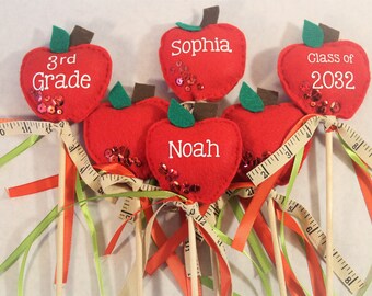 Apple Wand | Back To School Photo Prop | First Day of School | 1st Day of School | Fall Apple Décor  | Back to School Wand  | Pretend Play