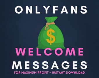12 plantillas de mensajes de bienvenida de Onlyfans / Más enlace a 50 subtítulos gratuitos / Ideal para cualquier plataforma