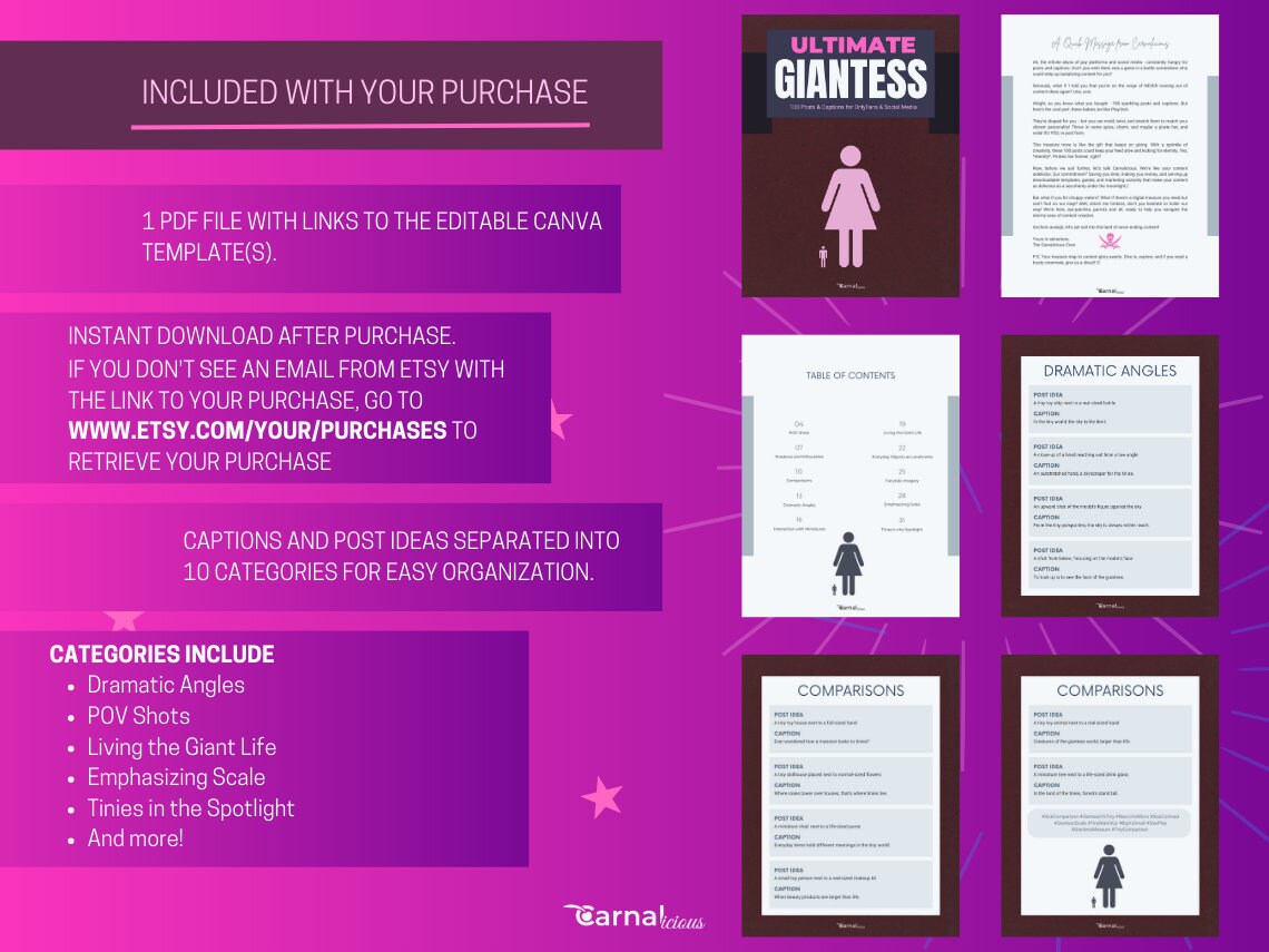 Ultimate Giantess Onlyfans Posts and Captions: 100 Giantess Post Ideas ...