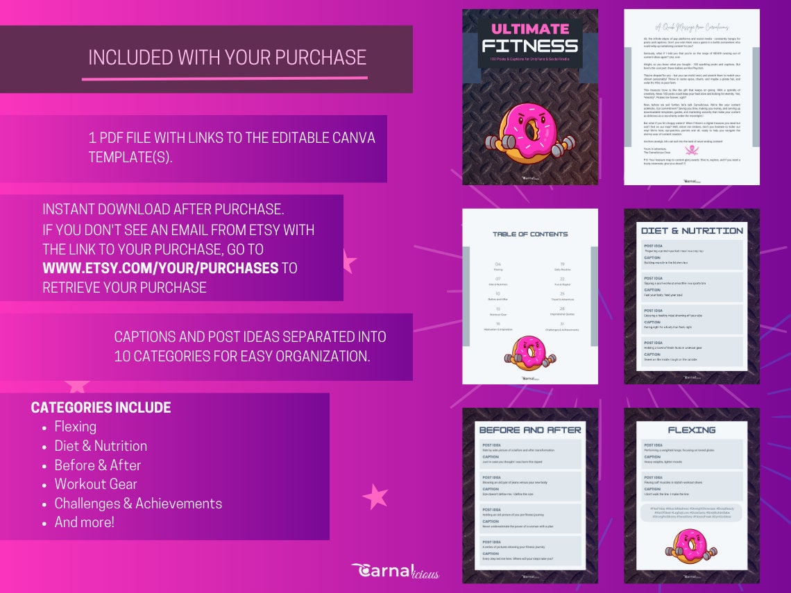 Ultimate Fitness Onlyfans Posts and Captions: 100 Fitness Post Ideas ...