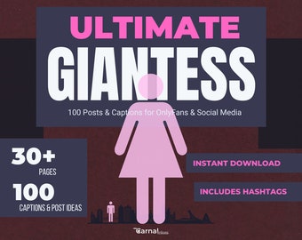 Publicaciones y subtítulos de Ultimate Giantess Onlyfans: 100 ideas de publicaciones de Giantess para Fansly, Peach, AVNStars y redes sociales