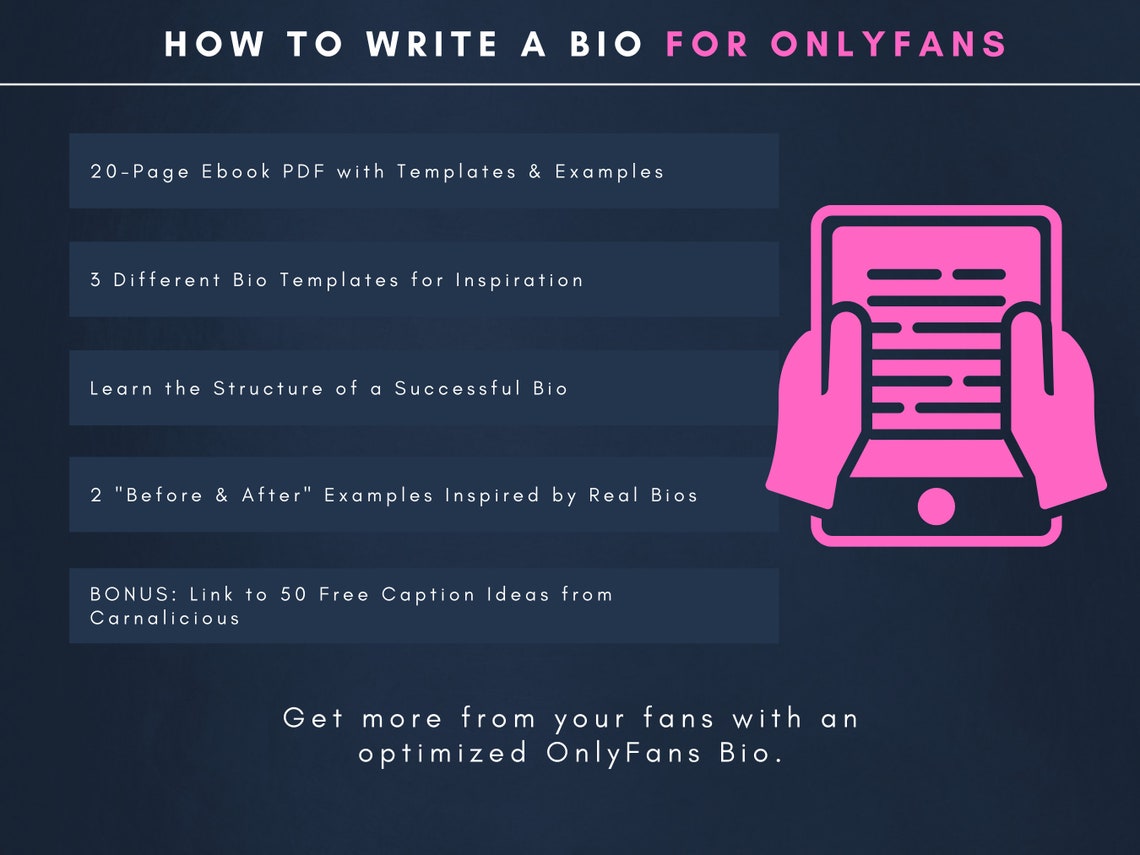 Onlyfans Ultimate Bio Guide Write the Ultimate Onlyfans Bio Templates