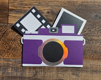 Handmade Camera Gift Card Holder: Polaroid Style Greeting Card