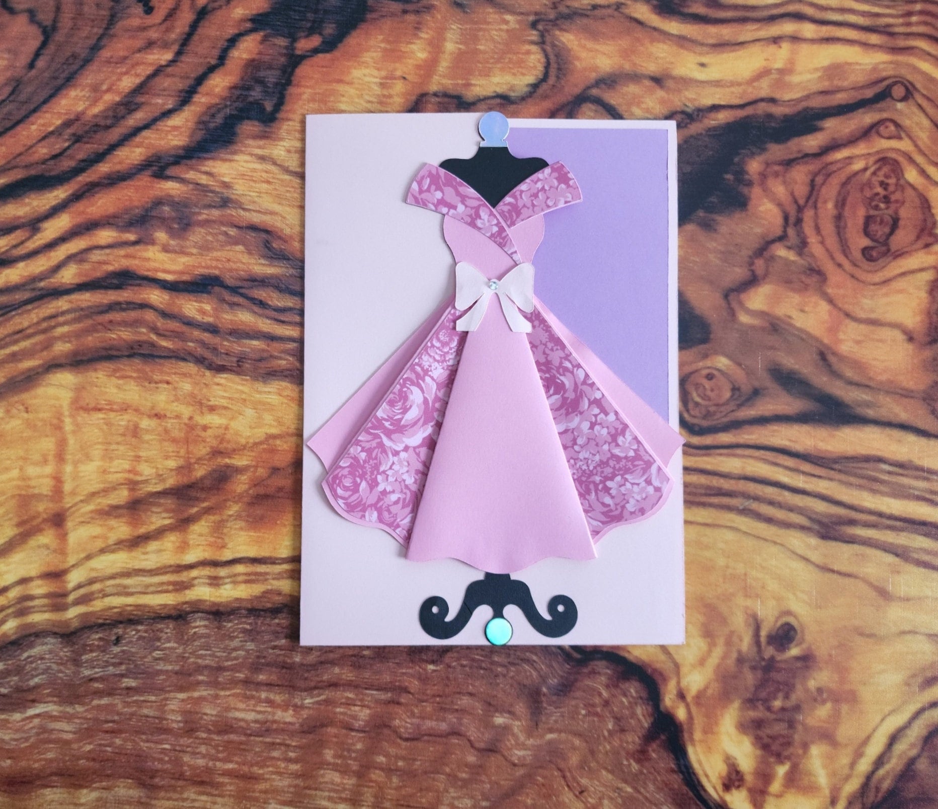 Pink cocktail dress card