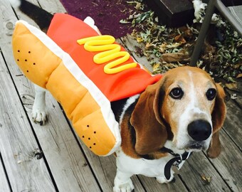 Pet Hot Dog Burger Sandwich Costume - Cute Animal Clothing, Funny Halloween Cosplay, Birthday, Animal Lovers Gift for Dog Cat