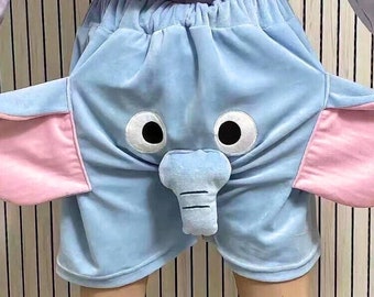 Elephant Shorts - Funny Trunk Pajama Pants, Best Gift for Him/Her/Boyfriend/Girlfriend, Couple Clothing, Animal Lovers Gifts, Sleepwear