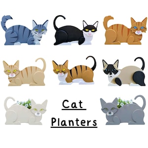 Cat Planters - Perfect for Garden, Home Decor, Storage, Housewarming Gift, Dog Lovers Present, Animal Lovers Memorial Loss Sympathy Gift