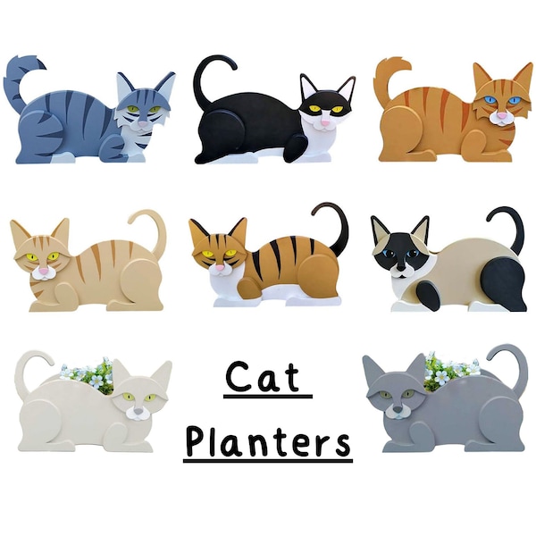 Cat Planters - Perfect for Garden, Home Decor, Storage, Housewarming Gift, Dog Lovers Present, Animal Lovers Memorial Loss Sympathy Gift