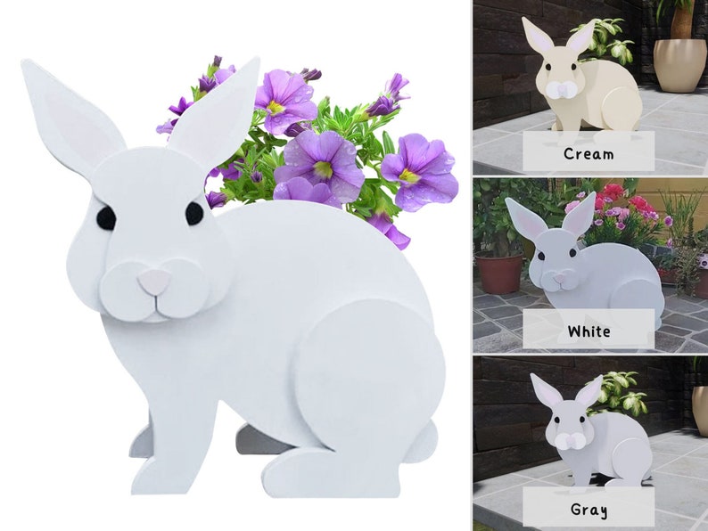 Cute Animal Planters PVC for Garden, Home Decor, Storage, Housewarming Gift, Dog Lovers Present, Animal Lovers Memorial Loss Sympathy Gift image 8