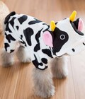 Pet Spotted Cow Moo Jumpsuit Costume - Cute Animal Costume, Funny Halloween Cosplay, Farm Animal Lovers Gift, Clothing for Pets Dog Cat product logo