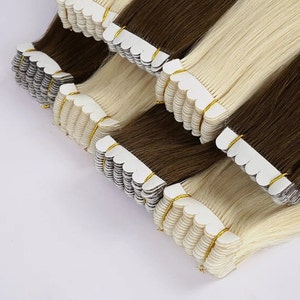 New Mini Tape-In Human Hair Weft Extensions 100g Double Drawn Remy Hair Natural Appearance Light Weight