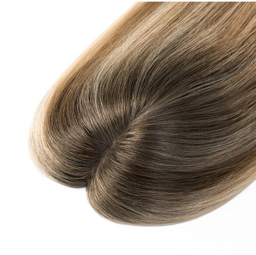 32+ dark money piece on blonde hair