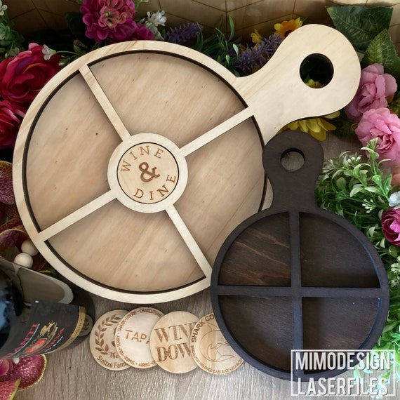 Handled Round Farmhouse Interchangeable Charcuterie Cheese - Etsy