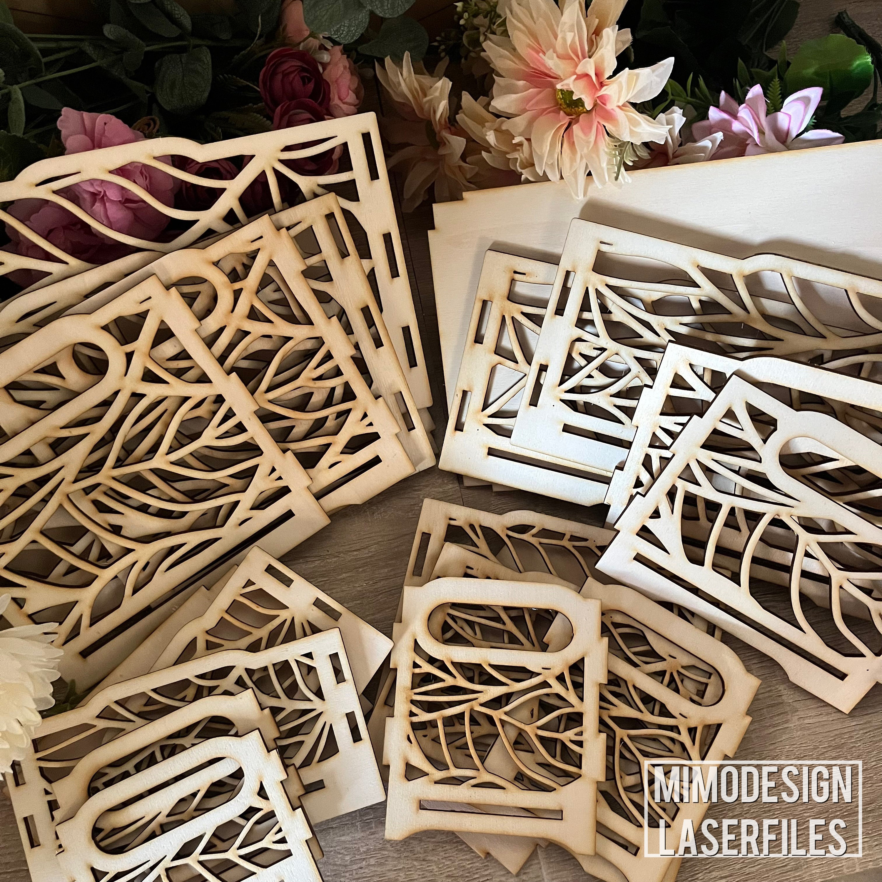 Stacking Leaves Pattern Boxes Crates, Baskets for Personalization ...
