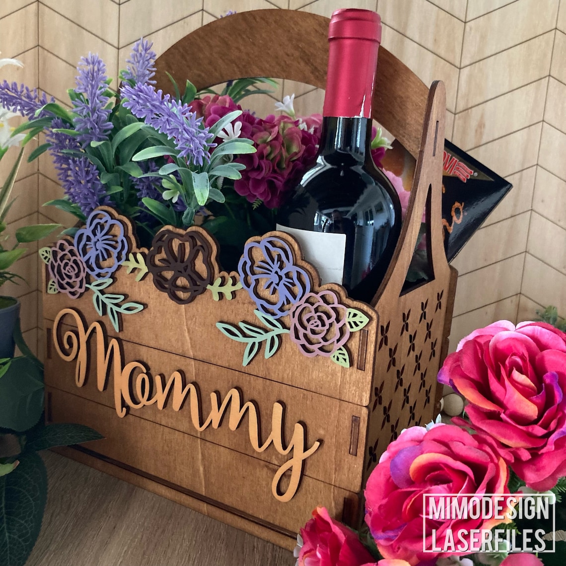 Mothers Day Garden Gift Basket Crate for Personalization and Etsy
