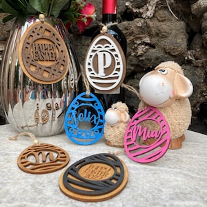 Bündel Ostereier-Ornamente/Anhänger für Körbe, Wein, Geschenke, Schokolade, Dekoration usw. - DIGITALE DATEIEN zum Laserschneiden von Vektor-Svg-Dxf