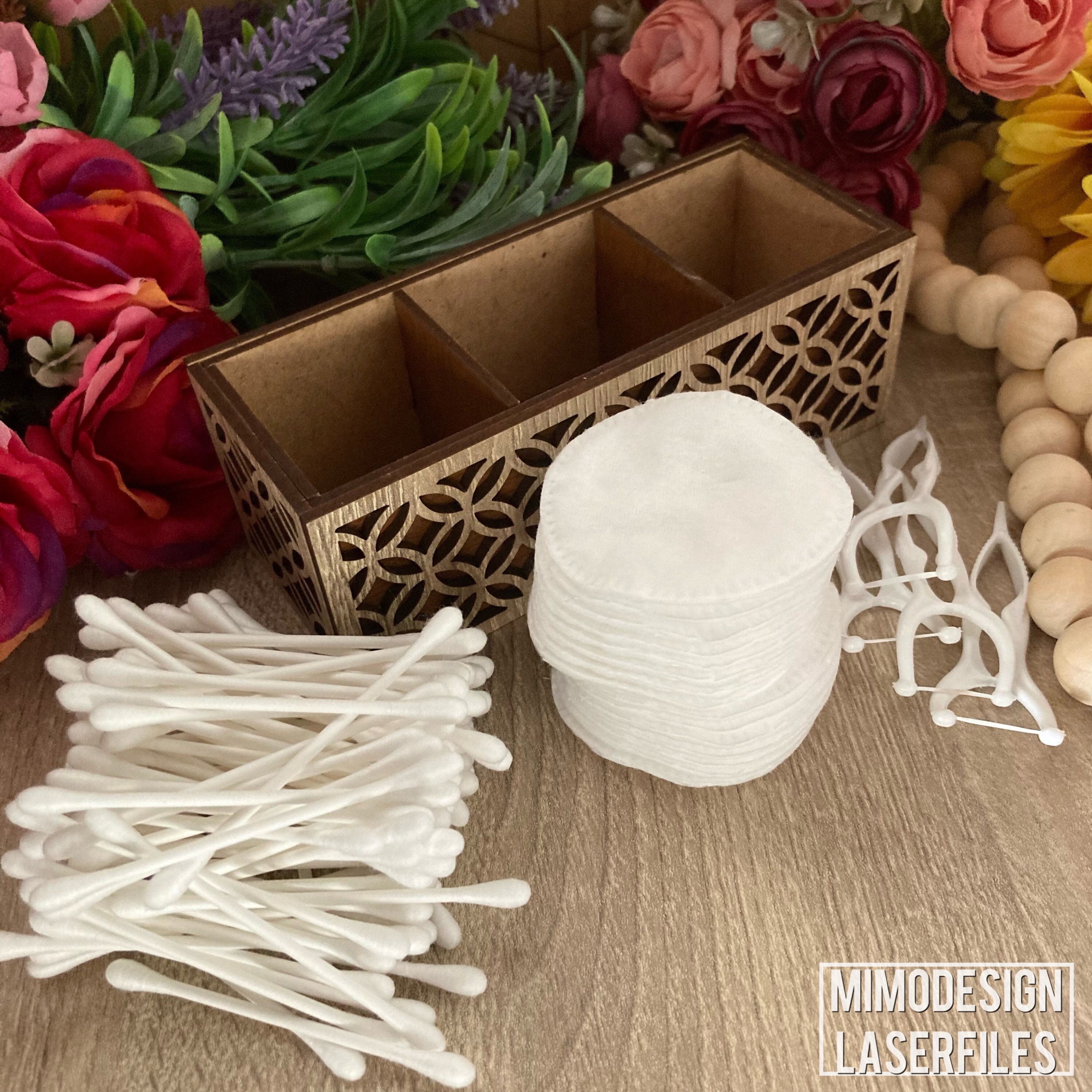 Cue Tips Cotton Balls Makeup Toothpicks Make up Holder 3 Etsy