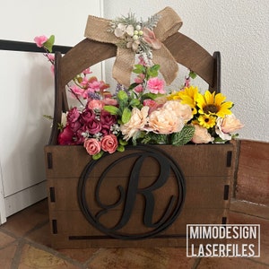 XXL Giant Basket for show, charcuterie, cutting boards, decor, snacks, gifts, flowers etc. Digital SVG DXF laser + Glowforge ready cut files