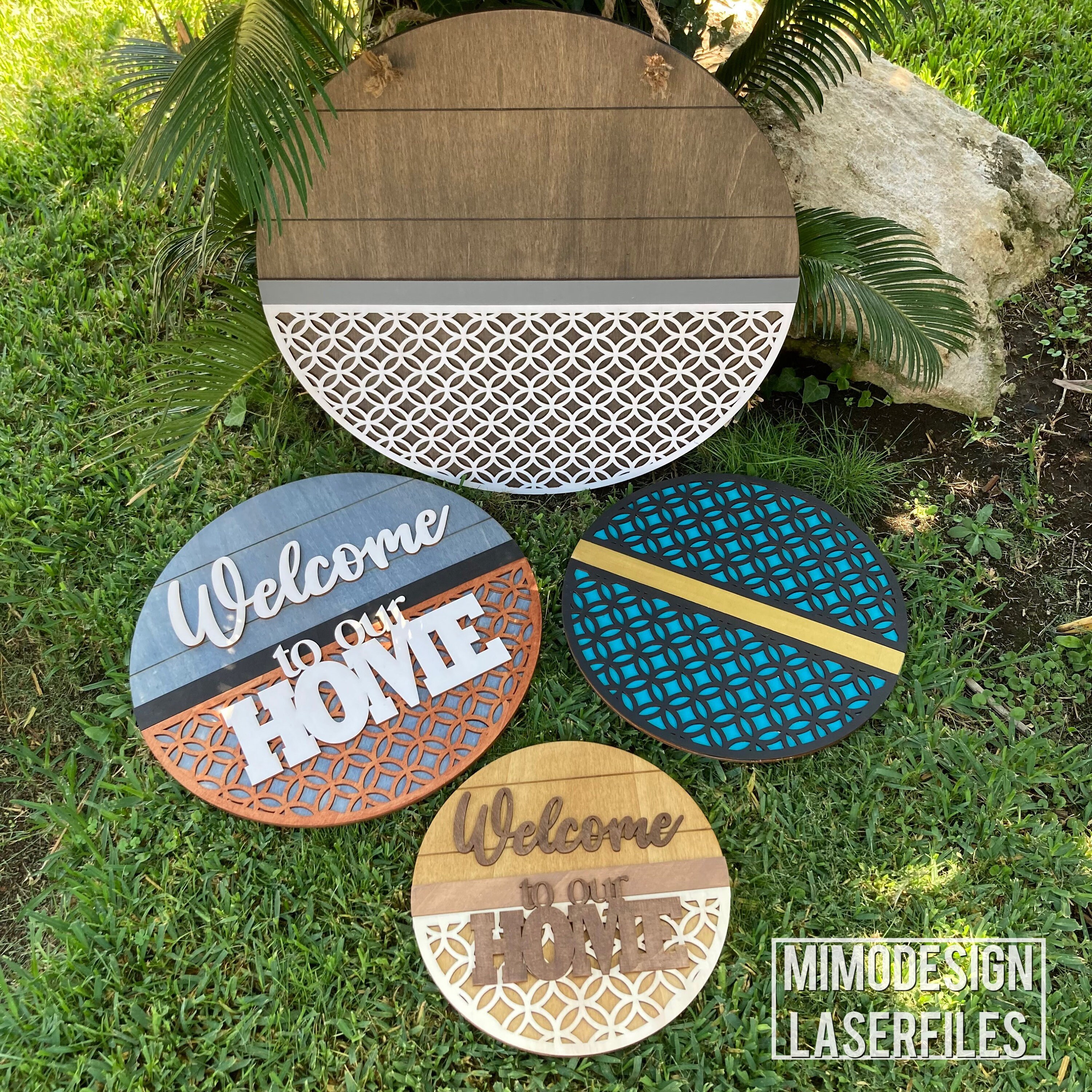 Oversized Split Signs Door Hangers, Chainmail Pattern 4 Sizes 23, 18 ...