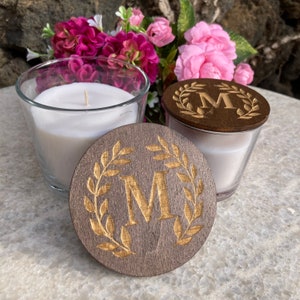 File for making lids for IKEA&#39;s SINNLIG scented candles, IKEA hack incl. wreath design for personalization * digital files only svg + dxf *