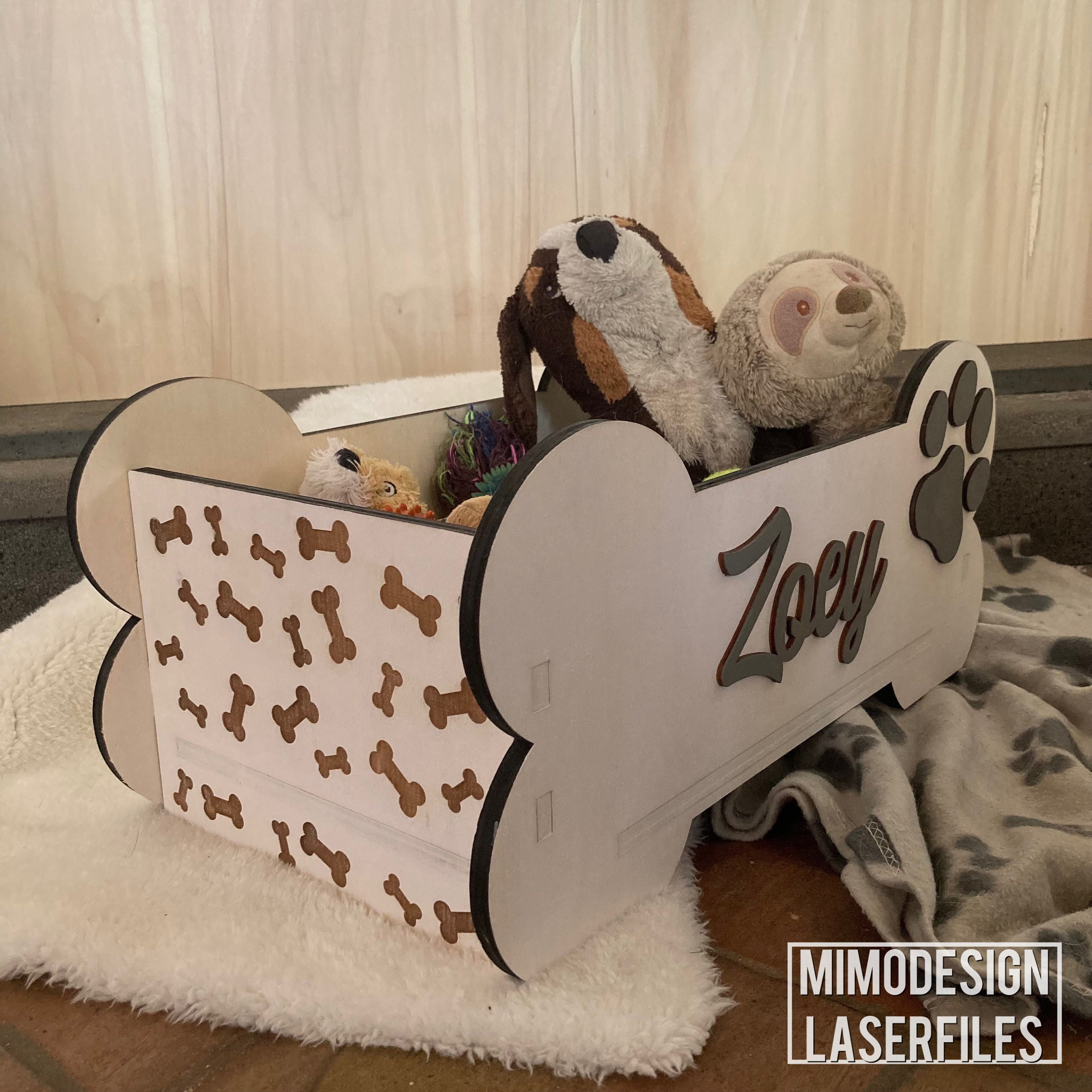 Big Dog Bone Toy Box for Toys Blankets Leashes Accessory Etsy