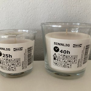 File for making candle lids, dust cover for IKEA's SINNLIG scented candles, laser cut pattern digital files only svg dxf Glowforge image 8