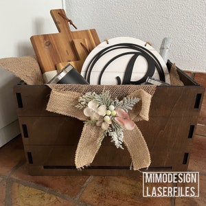 XXL Giant Box Crate for show, charcuterie, cutting boards, decor, snacks, gifts, flowers Digital SVG DXF laser + Glowforge ready cut files