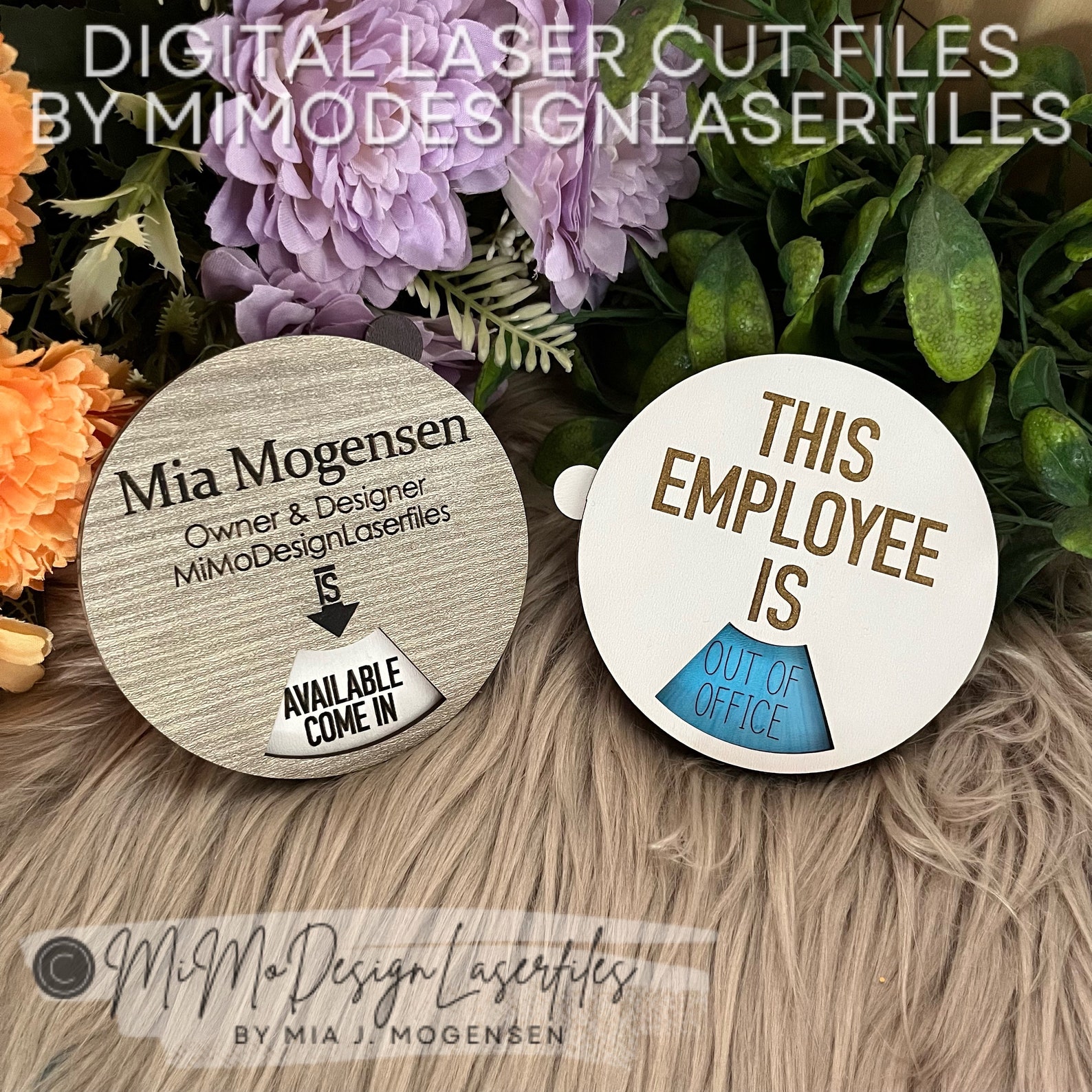 Rotating Office Sign SVG | 6 Status Spinner Door Sign | Personalized ...