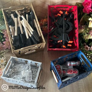 Stacking Stars Pattern Boxes Crates, Baskets for Personalization ...