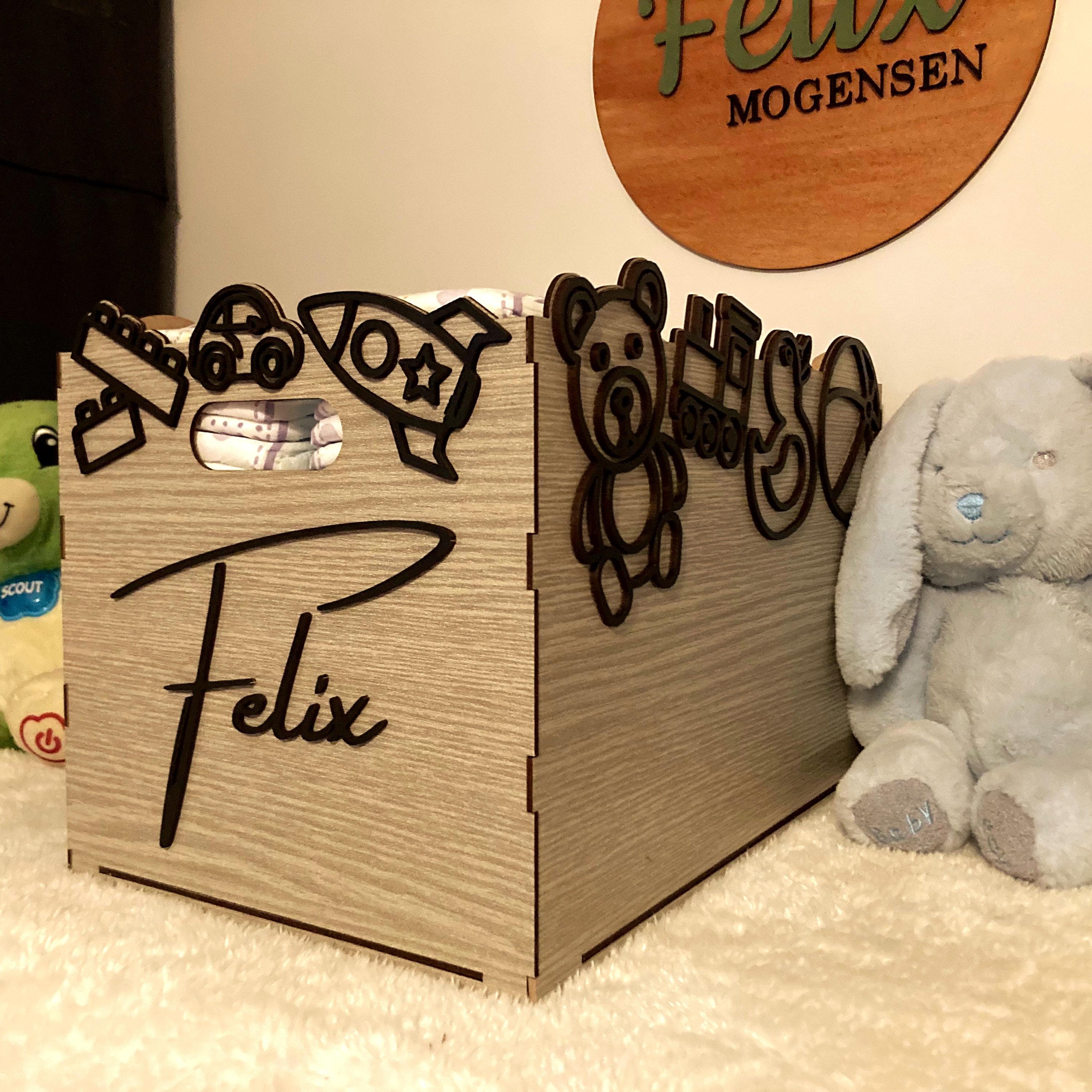 Kids Toys / Diaper / Books / Decoration Storage Box Crate Laser