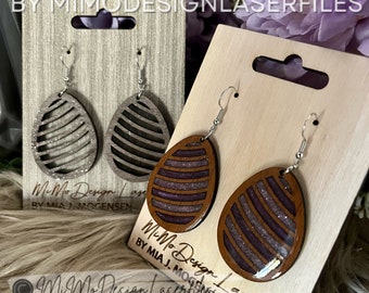 Easter Egg Earring SVG laser cut files with card, farmhouse pattern, versatile, easy to make Digital Vector SVG + DXF for Laser Cutting Only
