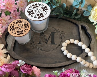 Interchangeable Seasonal Multi Decorative Tray, for treats, home decor, insert add ons * Digital cut files only SVG + DXF * Glowforge ready