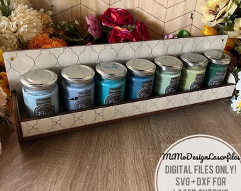 Wall Mounted Storage Shelf SVG | Arabesque Pattern Rack | Paint & Glue Organizer | Laser Cut Files SVG DXF
