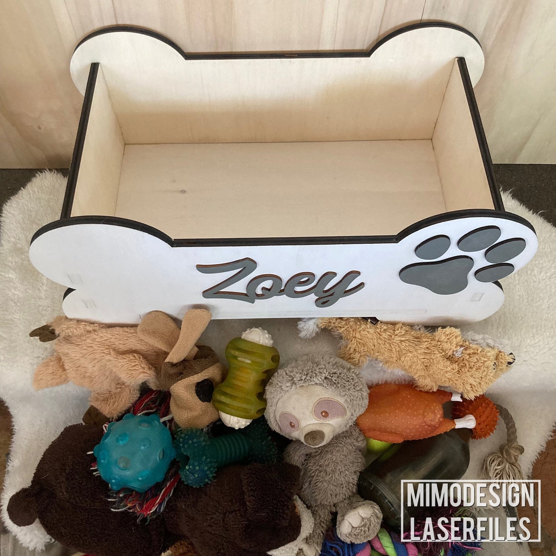 Big Dog Bone Toy Box for Toys Blankets Leashes Accessory Etsy