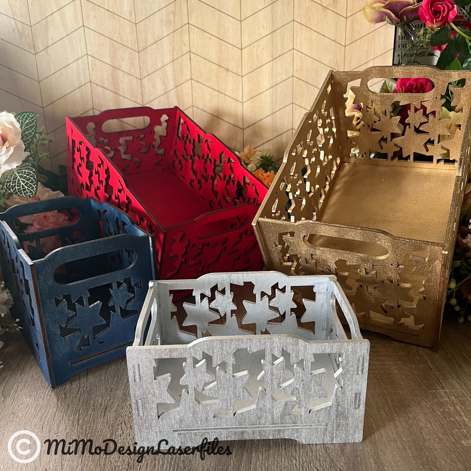 Stacking Stars Pattern Stacking Stars Pattern Boxes Crates, Baskets for Personalization ...