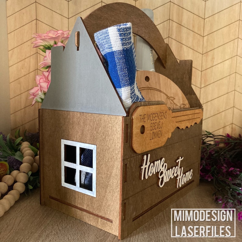 Realtor Sign Caddy Realtor New Home, House Warming Gift Basket Crate Box Caddy for Wine ...