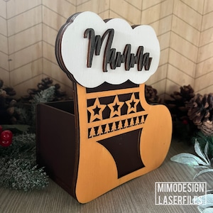 Weihnachten Strumpfbox Sterne und Bäume für Süßigkeiten, Geschenke, Füllungen, Namen, Regal Sitter Digital Cut Files SVG + DXF, Laser & Glowforge ready
