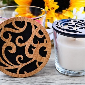 File for making lids for IKEA's SINNLIG scented candles, IKEA hack cut lid design * digital files only svg + dxf *