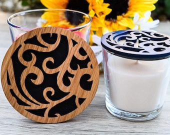 File for making lids for IKEA's SINNLIG scented candles, IKEA hack cut lid design * digital files only svg + dxf *