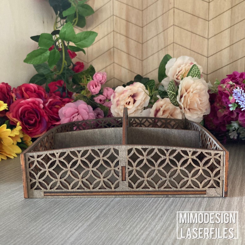 Divided 4 Room Decorative Tray / Caddy With Chic Pattern for - Etsy
