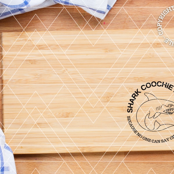 SVG Shark Coochie Board - Because no one can say Charcuterie for engraving cuttingboards etc.  * Digital files only SVG + DXF *