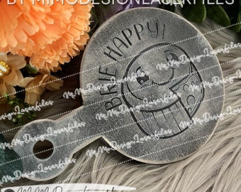 SVG Brie Happy Design incl. the cutting board shape for generic engraving cutting boards etc. * Digital laser files only SVG + DXF *