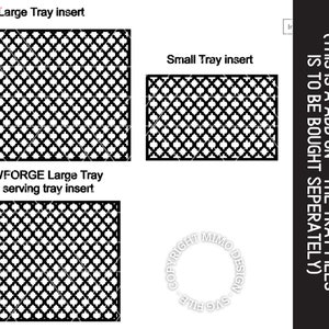 Arabesque Inlay (ADD ON) para bandejas decorativas para la decoración del hogar: archivos de corte de inserción inferior con patrones intercambiables * Solo archivos digitales svg + dxf *